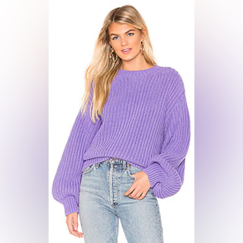 Cute Purple Knitted Sweater